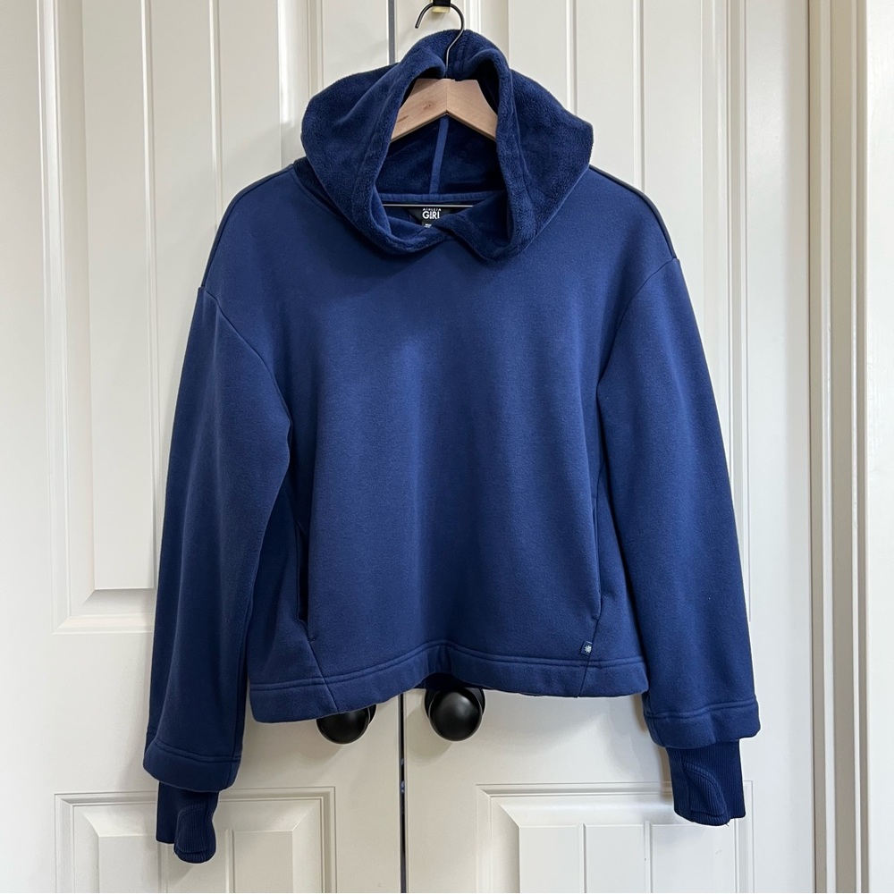 Athleta Girl Cozied Up Hoodie in Blue, Size XXL (16)